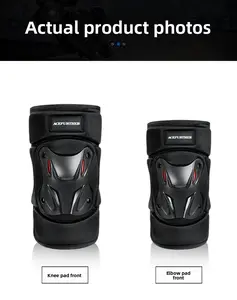 Youth 4-Piece Sports Protective Gear Set - Knee Pads, Elbow Pads, Mini Shin Guards - Wear-Resistant, Anti-Fall, Durable - Suitable for Outdoor Cycling, Off-Road Biking, Durability Activities