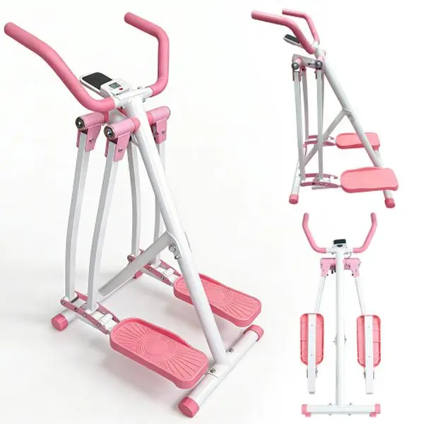 Foldable Air Walk Elliptical Machine - Low-Impact Full-Body Cardio Cross Trainer Glider with LCD Display, Portable Workout Equipment, Multifunctional Fitness Tool for Home Gym Use, Compact, Folding, Elliptical Trainers, Easy Assembly, Hassle-Free Assembly