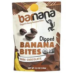 Barnana Dipped Chewy Banana Bites, Dark Chocolate, 3.5 oz (100 g)