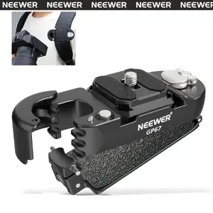 NEEWER GP67 Backpack Camera Clip Mount for Camera & Action Camera, Backpack Strap Clip Holder Compatible with GoPro, DJI Osmo Action, Insta360 & Compact Cameras for POV Recording, Hiking & Outdoor Sports