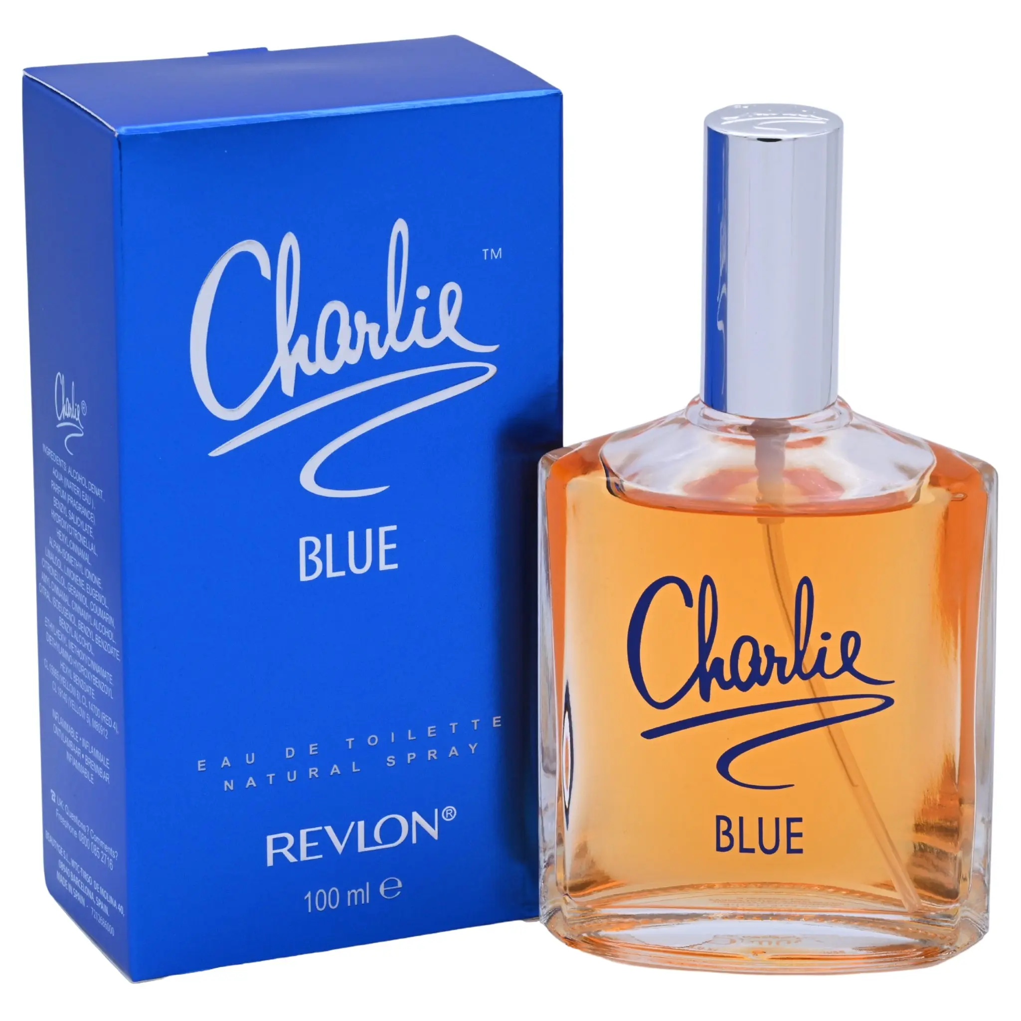 REVLON Charlie Blue Women's EDT Perfume (3.4 fl oz) - New in Box Packaged Chic Aromatic Perfumes for Women, Spicy Woody Scent Blend with Ginger Base Note, Packaged Women's Fragrance
