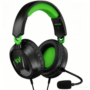 Wired Gaming Headset with Mic, Over-ear Design Headphone with Multi-angle Rotation Ear Cups, Electronic Audio Headphones for Smart Devices