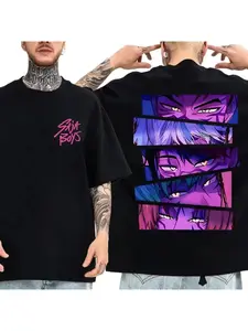 2026 Summer Kpop Devil Hunter Saja Boy T-shirt KPop Demon Hunters Casual AnimeT-shirt Top Suitable Men Women Streettwear