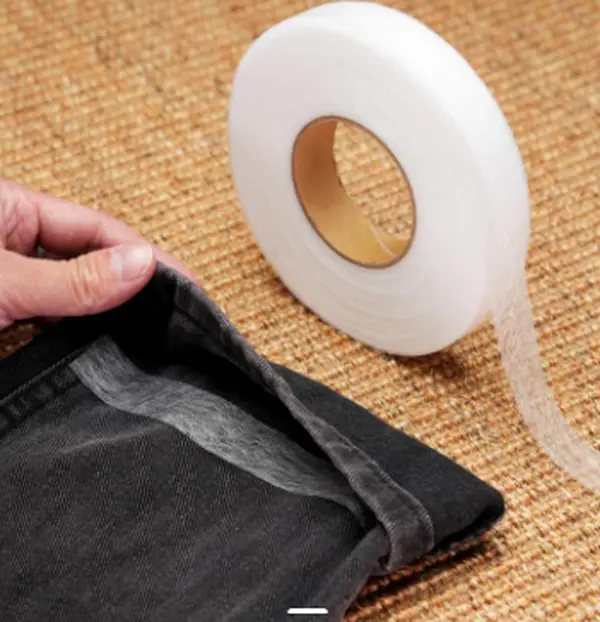 Iron-On No-Sew Fabric Repair Tape, Washable Laundry Hemming Tool for Pants, 0.79 in Width, 2559 in Length, White Home Supplies Accessory