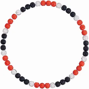 Baseball Necklace Beaded for Men, Bling Ice 16in/18in/20in Shiny Baseball Gifts Chain Stuff, Rhinestone Inspired Discoball Accessories Drip Necklaces Baseball Gifts for Men Player Team Lovers
