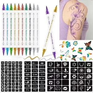 DIY Temporary Tattoo Pen Makeup Set Waterproof Long Lasting Easy Create Unique Designs Safe Without Any Odor Washable Simple To Use Cosmetic DealsForYouDays