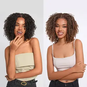 Fiberglass wig with slight curl, closed style, high-definition lace trim, pre-cut. Lace-covered curly hair. Ready-to-wear, fluffy small waves. Curly wig. Valentine's Day exclusive.