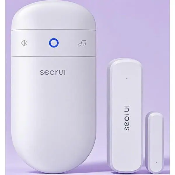 Wireless Door Sensor + Receiver Entry Alert System for Home Protection, Family Security, 400 ft Range, 52 Melodies, 5 Levels of Adjustable Volume, Volume Adjust, Durable Magnetic Strips, 3.0x1.0x0.60 in, AC Power, No-Wiring Easy DIY Installation