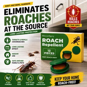 MoonSpry Roach Repellent, Domestic Dormitory Kitchen Powerful Cleaning Cockroach Exterminator Cockroach Gel Bait Pest Control Kit Rodent Repellent Pouches for Indoor & Outdoor Multi-Surface Microfiber Floor Mop indoor infestation