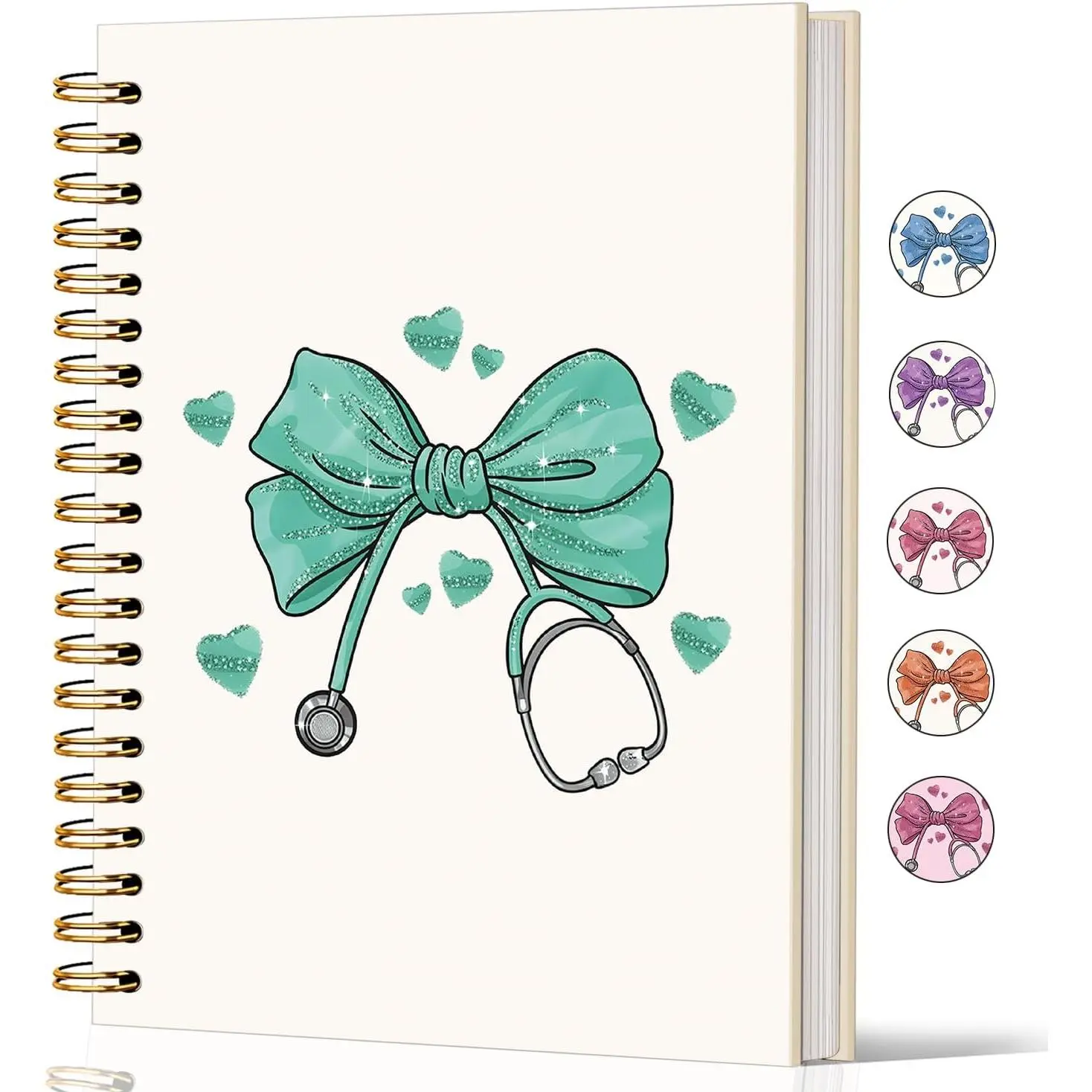 Bow Nurse Notebook Journal, Green  School Essentials,  Student Graduation Gifts, Nurse Gifts for Women Nurse Appreciation ,  Stuff  Notebook