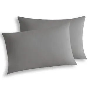 Queen Jersey Knit Pillowcases Set of 2, 100% Cotton Bed Pillow Cases Queen Size with Zipper,Soft and Breathable, 20×30 inches