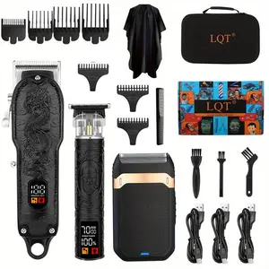 Professional Hair Clipper Set, 1 Box Electric Hair Trimmer & Accessories, Great for Stylists Barbershop Salon Home Use, Great Gift for Men, Hair Clippers Set