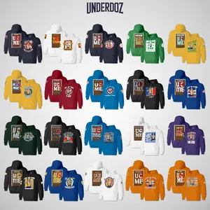 WWE John Cena Farewell Tour 2025 Collection Unisex Cotton Printed Round Neck Hoodie - Fit Streetwear Style Casual Menswear Top for WWE Fans