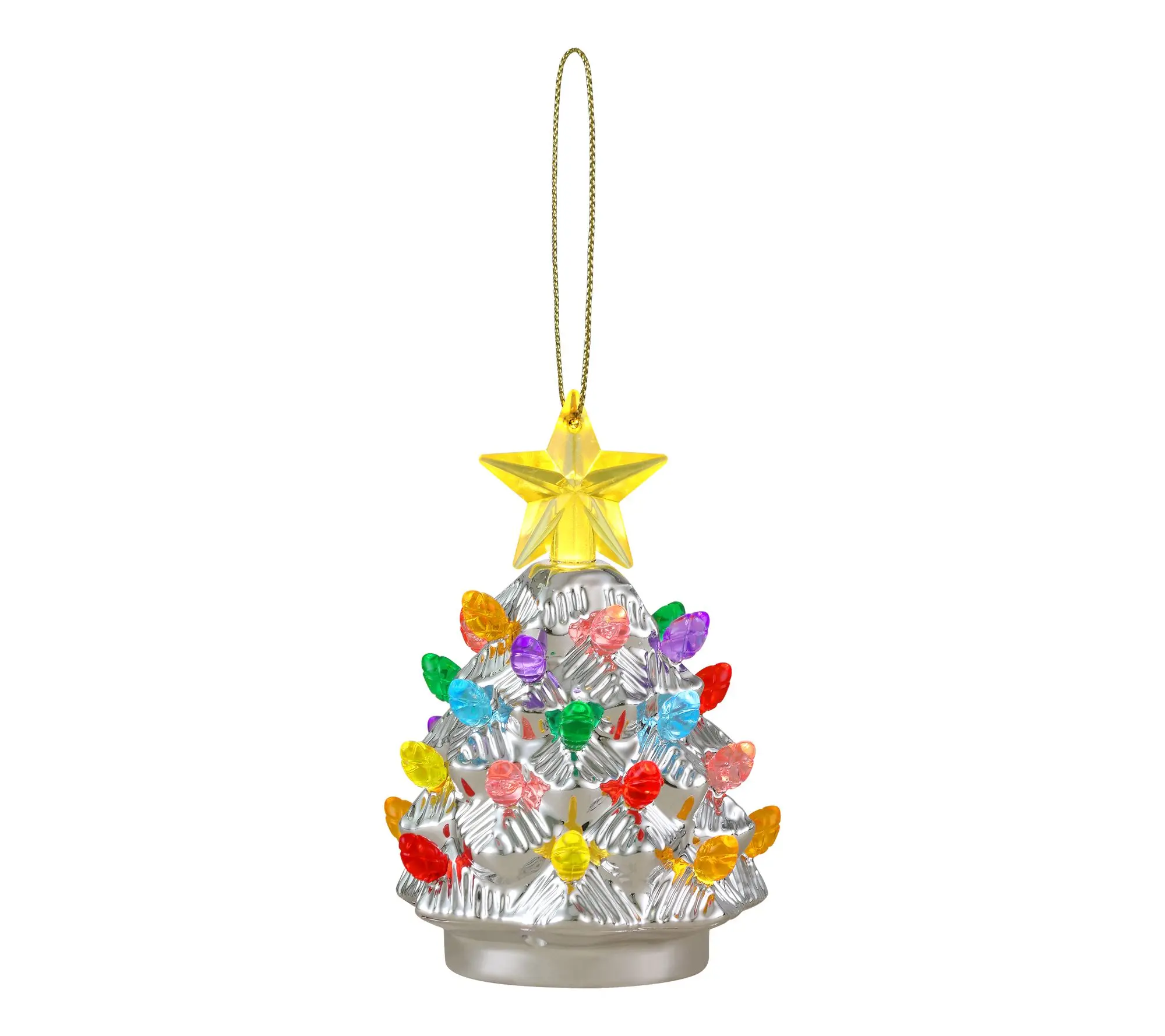 Mr. Christmas 4" Shatterproof Ornament Silver Tree Mr. Christmas 4" Shatterproof Ornament Silver Tree