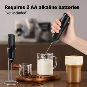 Handheld Milk Frother for Coffee,Handheld battery-powered milk frother, ultra-fast electric blender and froth machine for coffee, latte, hot milk tea, etc.