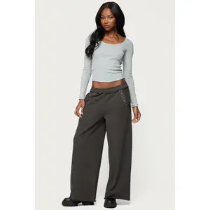 Wrenn Studded Wide Leg Sweatpants