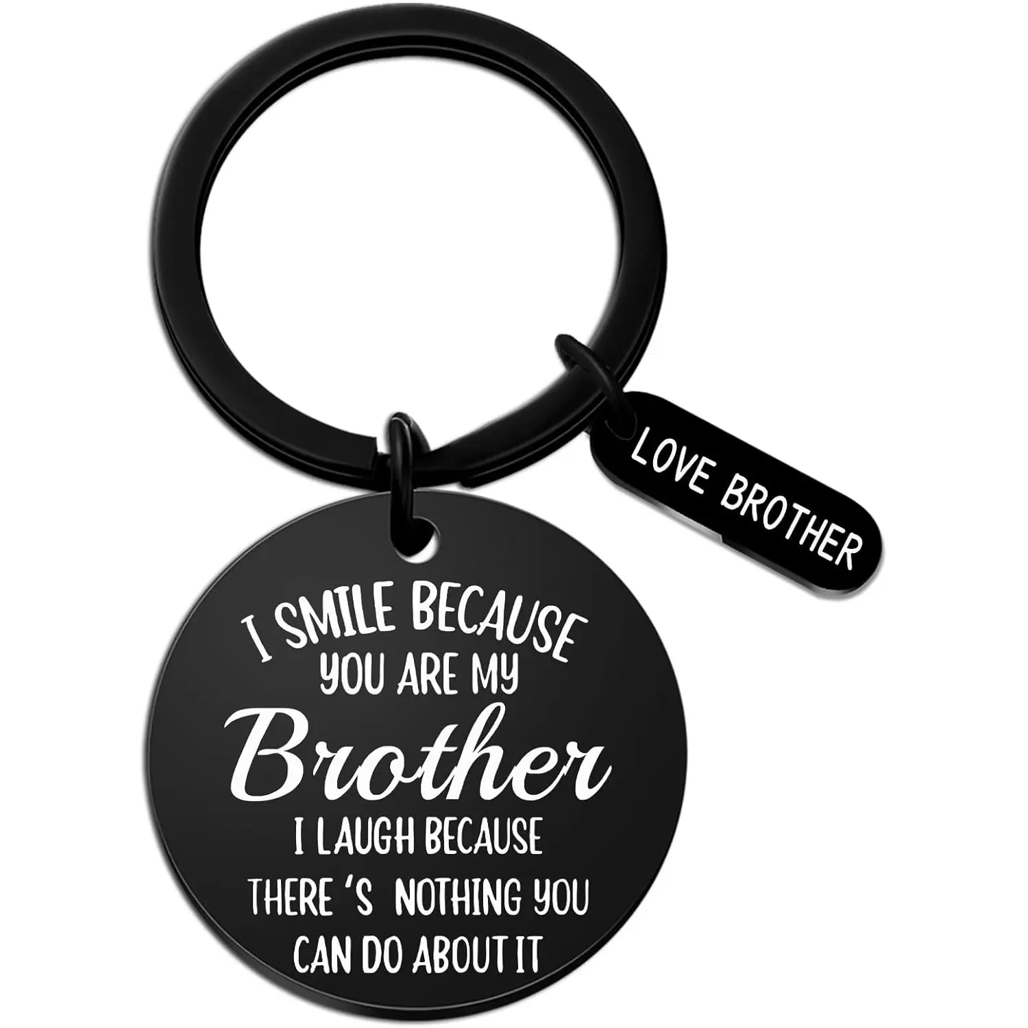 Brother Gifts from Sister Fathers Day Birthday Gift Brothers Adult Best Brother Ever Gifts Brothers Keychain for Christmas Graduation Gift