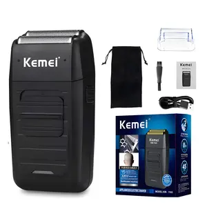 Kemei Rechargeable Electric Shaver for Men, Wet/dry Use, USB Charging, Long Battery Life, Ergonomic Design, Perfect Father's Day Gift