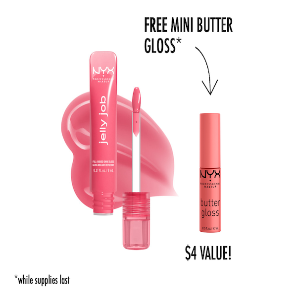 Jelly Job Full-Bodied Shine Gloss, Jelly-Smooth Shine, Precision Applicator, NYX Professional Makeup