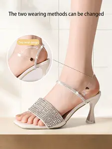 2pcs,Women's Adjustable Anti-Slip Shoe Straps, Fashion Simple Back Lock System, Durable Rust-Resistant Press Buckle, All Seasons