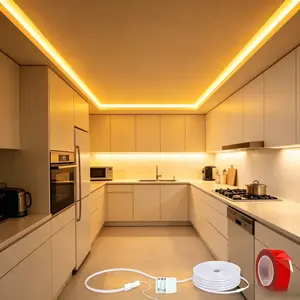 LED Flexible Warm Light Neon Strip, Led Neon Lights, Decorative Led Light, Battery Powered, Creative Atmosphere Decor Lamp, Easy Installation, Ideal for Living Room, Bedroom, Kitchen