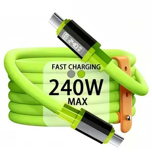 240w Super Fast Charging Cable, USB-C to USB-C Type C Silicone Charger, Compatible with iPhone 16 Pro Max, Samsung Galaxy S23/s22/s21, Macbook Pro Air