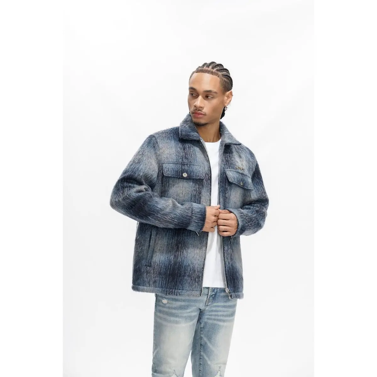 Trnchs’s blaze mohair zipper jacket