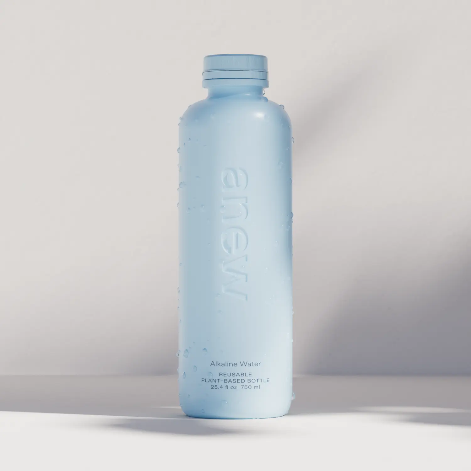 Anew Reusable Plant-Based Bottle Filled with Naturally Alkaline Water from New Zealand Microplastic Free Dishwasher Safe 25.4 fl.oz