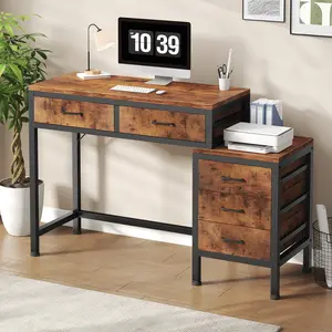 51'' Computer Desk with 5 Drawers and Printer Stand 51'' Computer Desk with 5 Drawers and Printer Stand