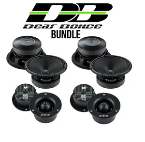 Deaf Bonce Car Audio Bundle | (2) Apocalypse AP-M61SE PRO 6.5" Mid-Range Speakers (Pair) + (2) Machete MFT-25 Tweeters (Pair)