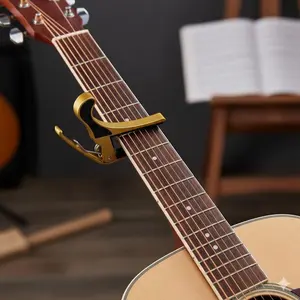 TikTok Viral: One-Click Locking Guitar Capo for Quick Changes, No Tuning Slip! Portable Acoustic/Electric Capo, Stage-Perfect Pitch, Anti-Slip Design. Must-Have Accessory for Live Performance & practice. Acoustic Guitar Accessories