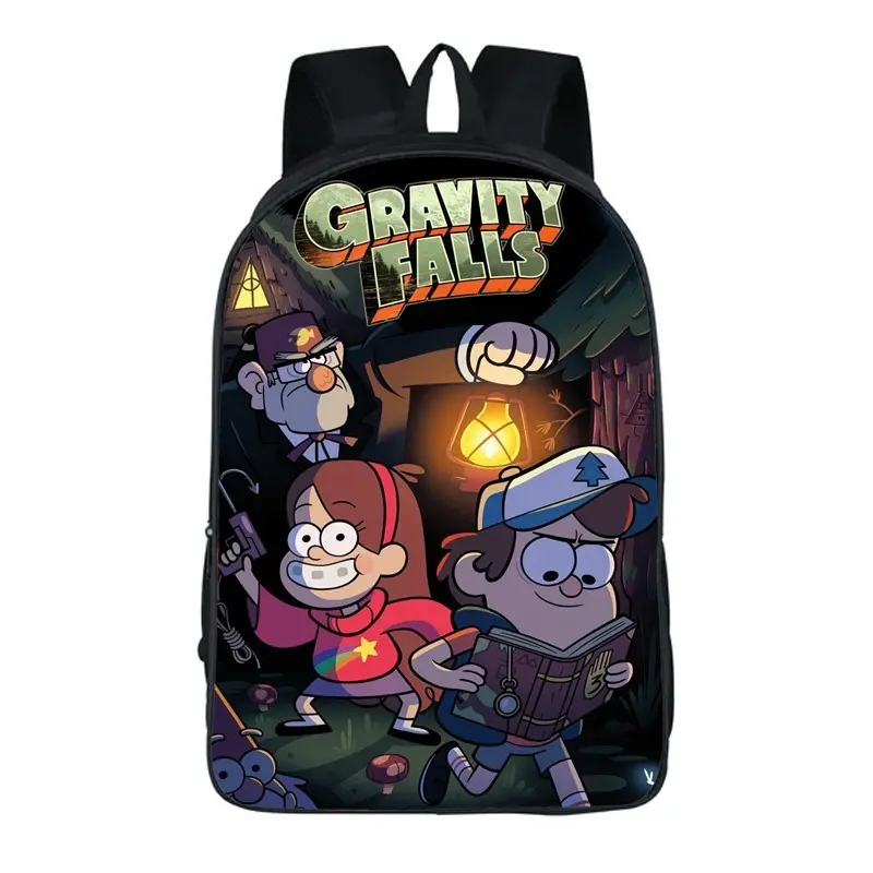 Gravity Falls Mystery Shack Character Backpack, Large Capacity Cartoon Fan School Backpack