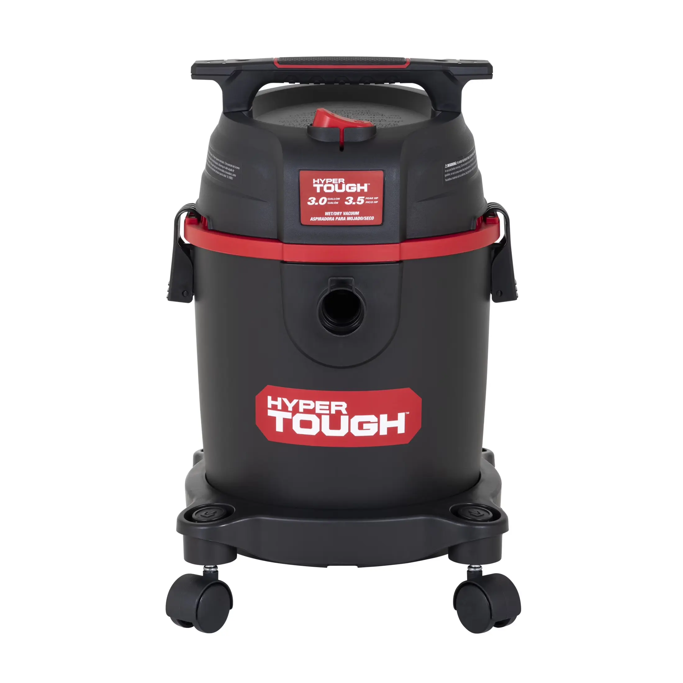 3 Gallon 3.5 HP Poly Wet Dry Vacuum for Home, Car, Garage & Workshop