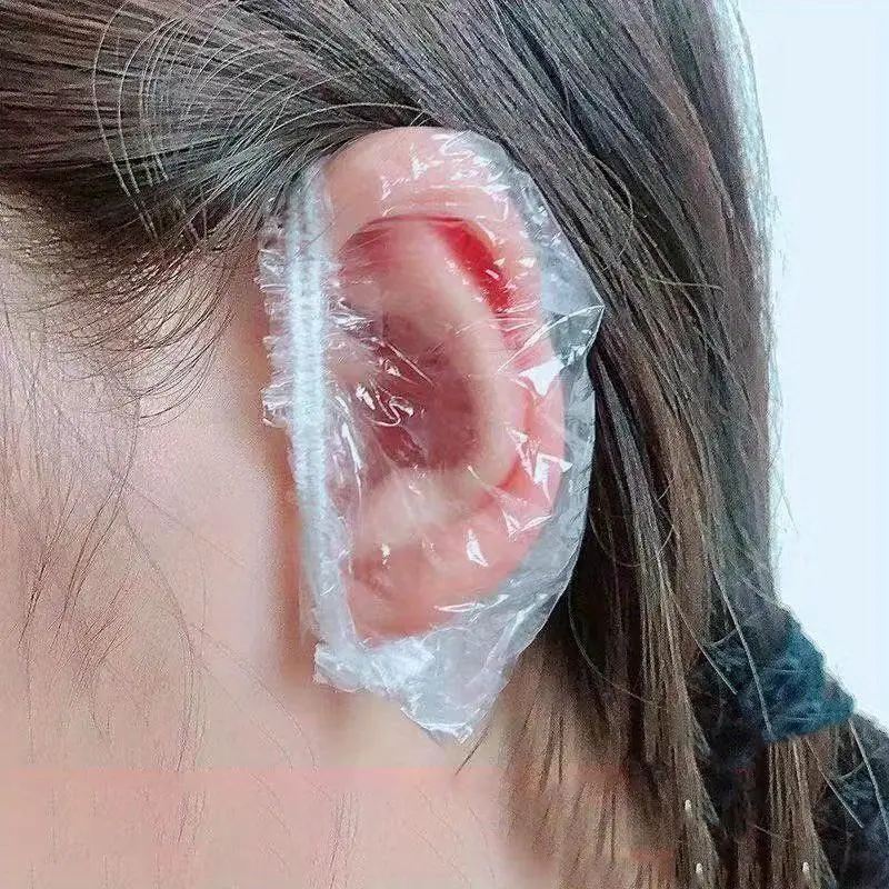 100pcs Waterproof Ear Covers - Keep Ears Safe & Dry During Bathing, Hair Dying & Salon Visits! Swimming Accessories