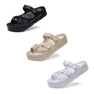 SANPON Women's Platform Slide Sandals, Arch Support EVA Beach Footwear with Adjustable Buckle, Thick Soles, Ultra Cushion Foam Slip-On Casual Shoes for Summer, Beach Sandals, Slide Sandal