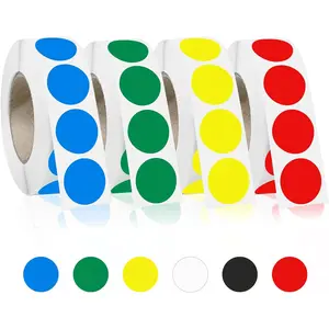 4000 count 3/4" Colored Dot Stickers Round Circle Colored Coding Labels Garage Yard  Dot Stickers for , Classroom,Office