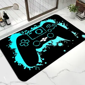 Game Console Adventure Diatom Mud Mat, Retro Game Design with Cool Touch, Highly Absorbent and Non-Slip for Bathroom Decor, Bathroom Mats