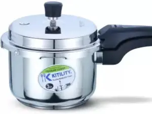 Houschefs Kitility Tri-Ply 3.5 Quart / 3 Liter Anti-Rust Ultra Pressure Cooker, Stainless Steel Rice Cooker for 4 Servings, Pressure Cooker for Canning, Even Heat Distribution Induction Bottom Pressure Cooker Cookware