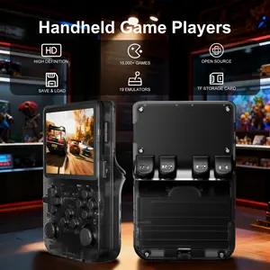 GAMINJA ANS11 Portable Classic Retro Handheld Gaming Console 3.5-inch HD Screen 64GB Storage 13000+ Games 16+ Emulators Double 3D Joystick Compact Lightweight Design Childhood Memories