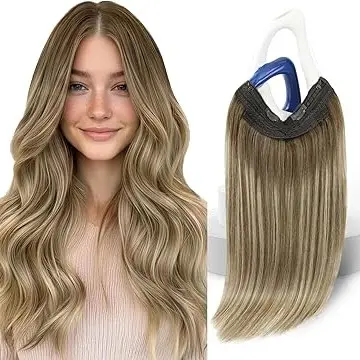 #8/22/8 Light Brown with Blonde Highlights