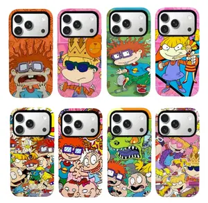 Rugrat5 Retr0 Cartoon Phone Case, 90s Nostalgic Aesthetic Phone Case Trendy Aesthetic Wild Style Protective Phone Cover for Girls & Fashion Lovers Case Cover Compatible with iPhone 17/16/15/14/13/12/11 Pro Max/Plus, For Fans, For Men, For Women
