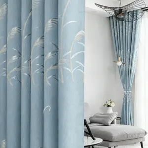 Modern Nordic Style All-Blockout Bedroom Curtains, Thick Sunshade Fabric for Balcony and Window, Lightweight and Fresh Look, Home Decoration Curtain