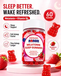NMNOR Melatonin Sleep Gummies with Vitamin B6, 60 Count Strawberry Flavor, Nighttime Sleep Support