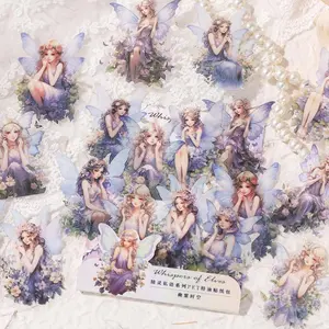 Fairy Elf Series Sticker, 30pcs/bag PET Material Self Adhesive Decorative Sticker High Adhesive Stickers, DIY Decals for Water Bottle, Laptop, Phone Case, Scrapbooking, Journal Making