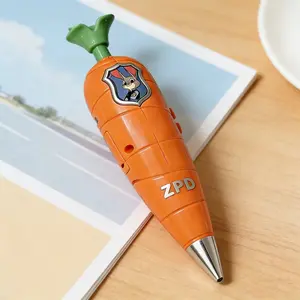 Carrot Voice Recorder, Judy & Nick Style Kids' Model, 60-Second Mini Recorder, Gel Pen Stationery, Perfect Gift for Girls, Birthday, Party, Easter