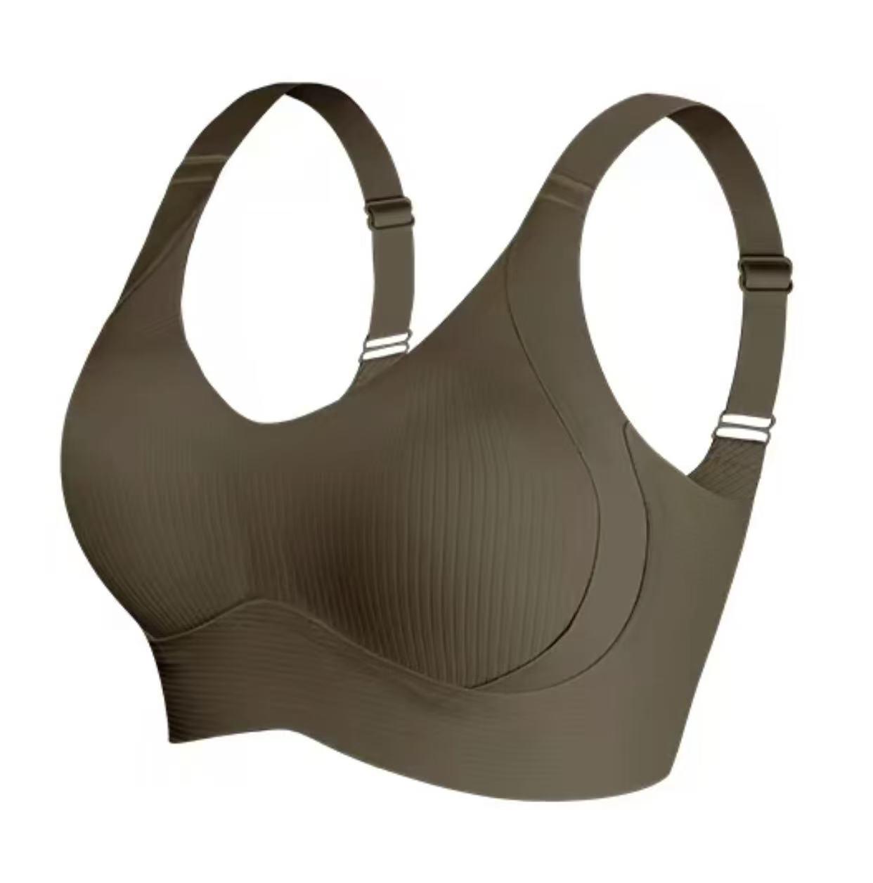 3/4/5piece set Women's Solid Color Wireless Bra Women's Ribbed Push Up Adjustable Wireless Bra,Push up Bras for Women A must-have for sports and fitness: a gift for her/mother