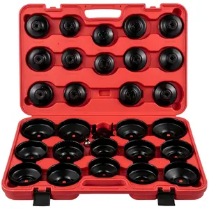 VEVOR Oil Filter Socket Set, TikTokShopBlackFriday, 7/14/30 Pcs Oil Filter Wrench Set, Sturdy Steel Oil Filter Socket, 3/8" Oil Filter Socket, Low Profile Oil Filter Socket Set For Easy Access, Oil Filter Wrench Cap