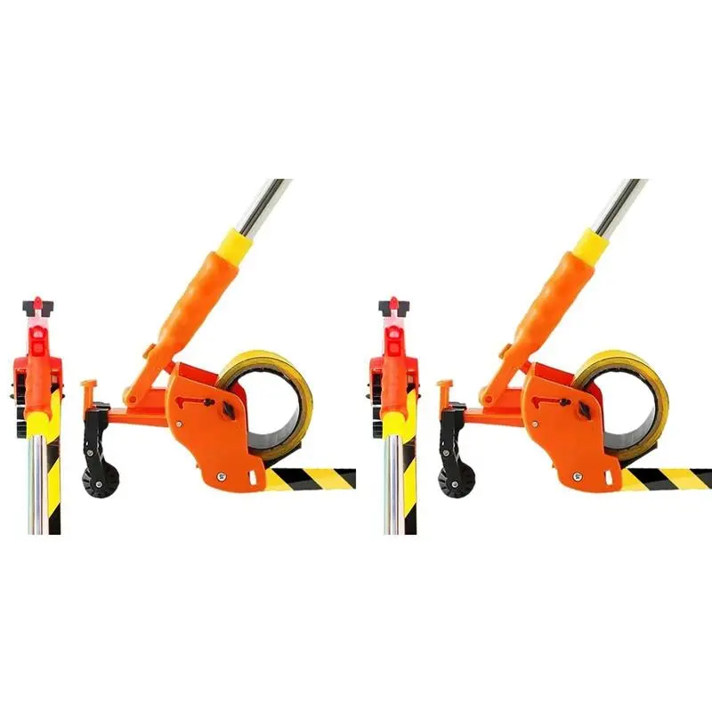 2X Masking Applicator Long Handle Painter Tape Dispenser Beauty Seam Tape Pasting Wall Floor Tile Paint Tape Roller