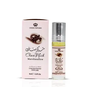 Al-Rehab Choco Musk Marshmallow Perfume Oil Roll-On - 6ml (0.2 oz) | Gourmand Fragrance with Strawberry, Marshmallow & Cocoa | Sweet, Fluffy & Addictive | Arabian Dessert Scent for Women