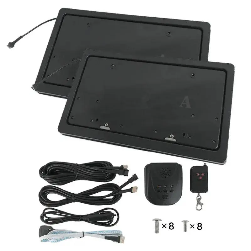 Stealth License Plate Flipper Double Plate Kit Front & Rear USA Canada Car Accessories Automotive Motorized Privacy Solution
